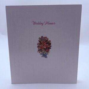 Vintage Hallmark Wedding Planner White 3-Ring Binder 1989 USA Etiquette Guide